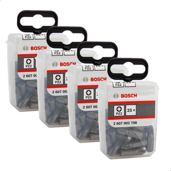 Bosch Expert 100 Piece Tic Tac Box Extra Hard Pozi Screwdriver Bit Set